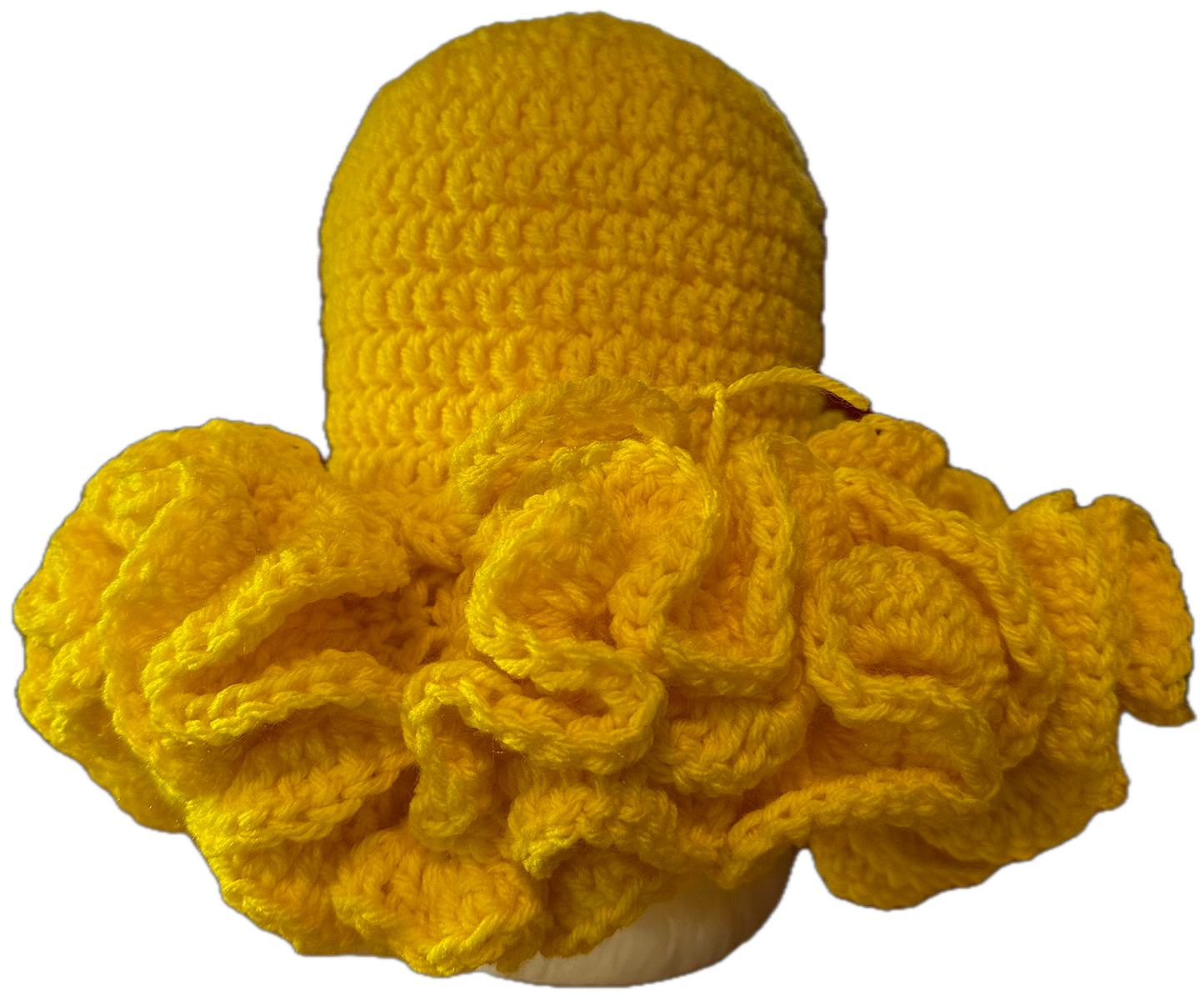 Sunshine Crochet Ruffled Hat