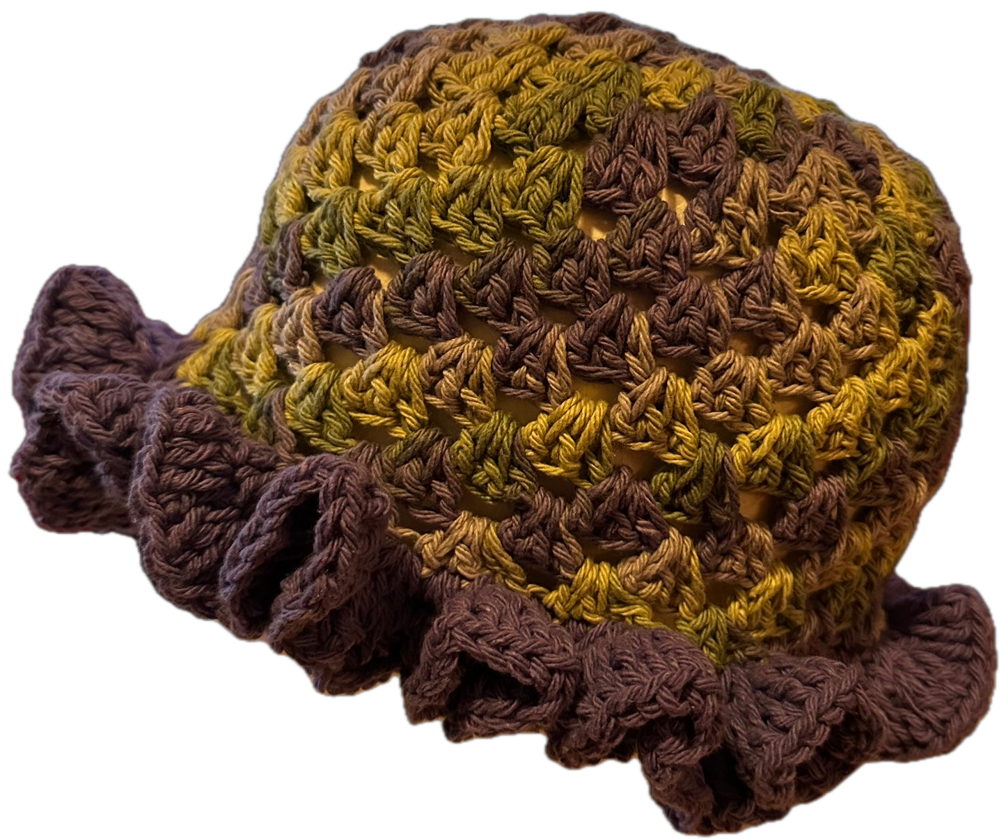 Plum Vine Crochet Ruffled Bucket Hat