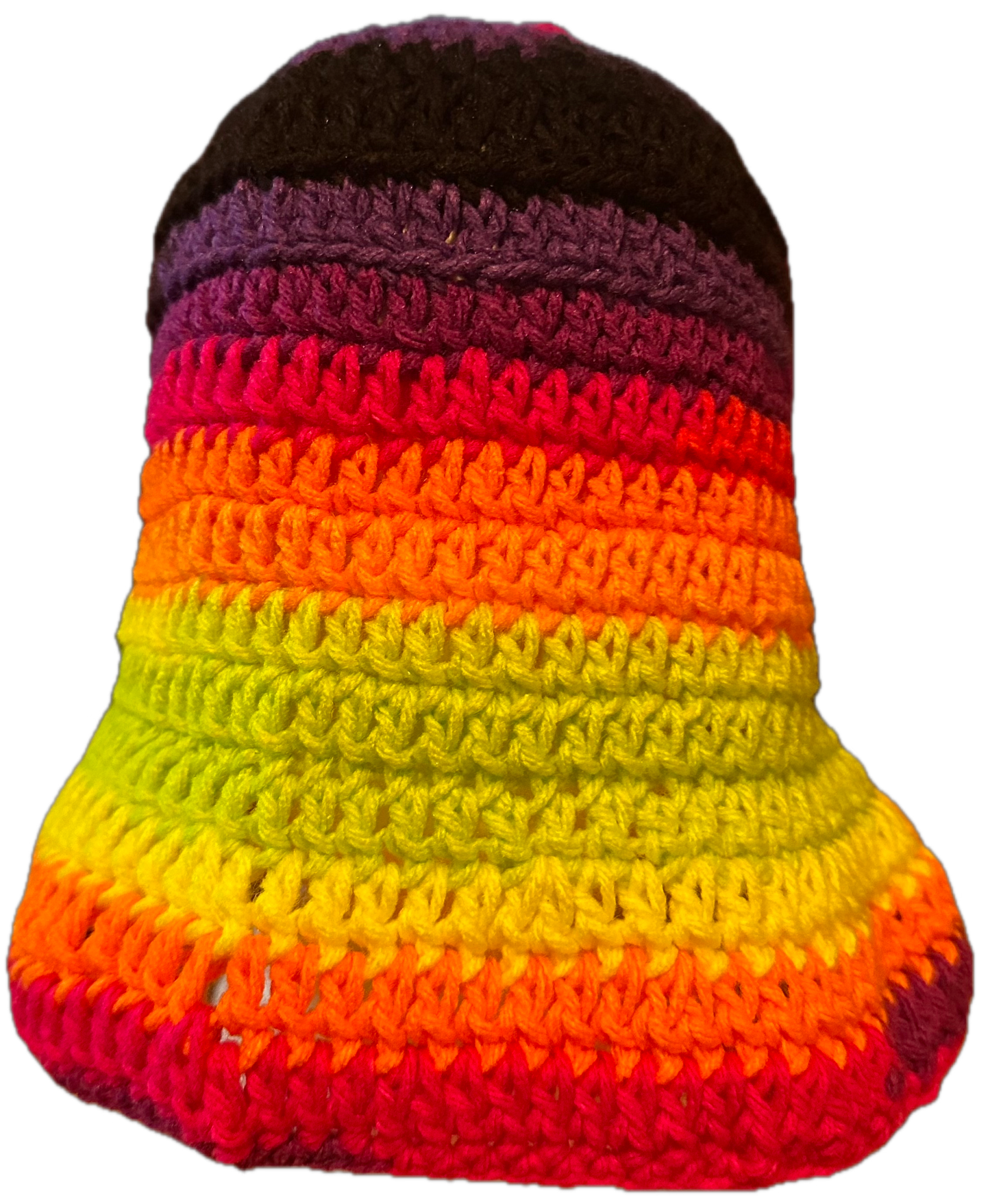 Rainbow Crochet Bucket Hat
