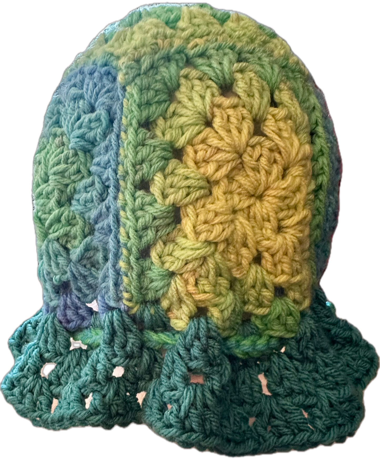 Sea Shore Crochet Granny Square Bucket Hat