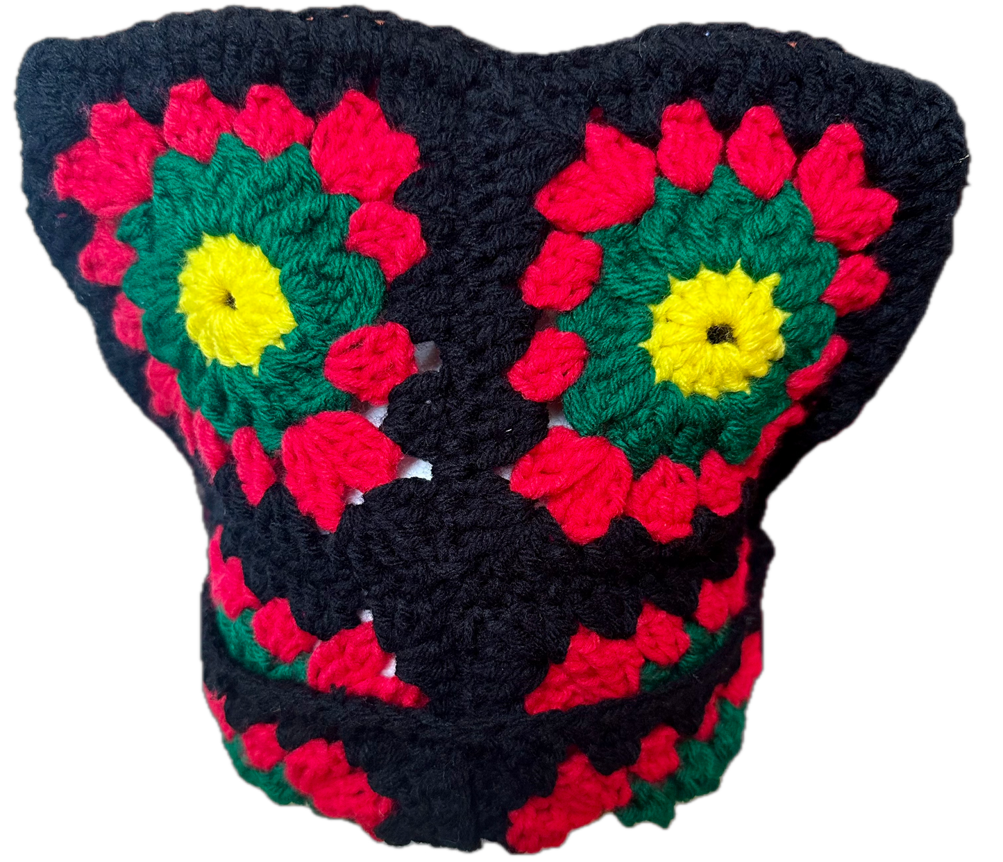 Tree of Life Crochet Granny Square Beanie