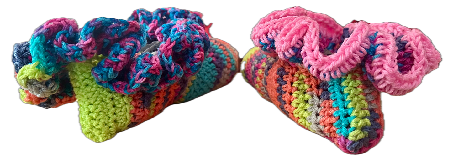 Multi Crochet Ruffled Socks