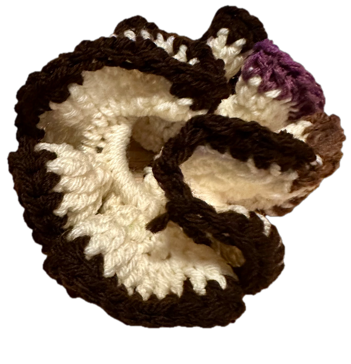 White Chocolate Crochet Scrunchie