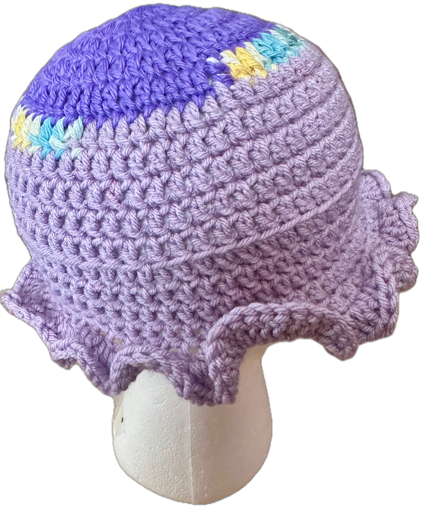 Purple Passion Crochet Ruffled Bucket Hat