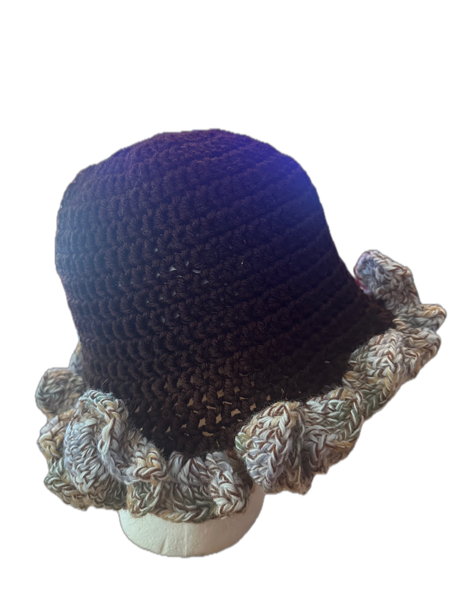 Brownie Crochet Ruffled Bucket Hat