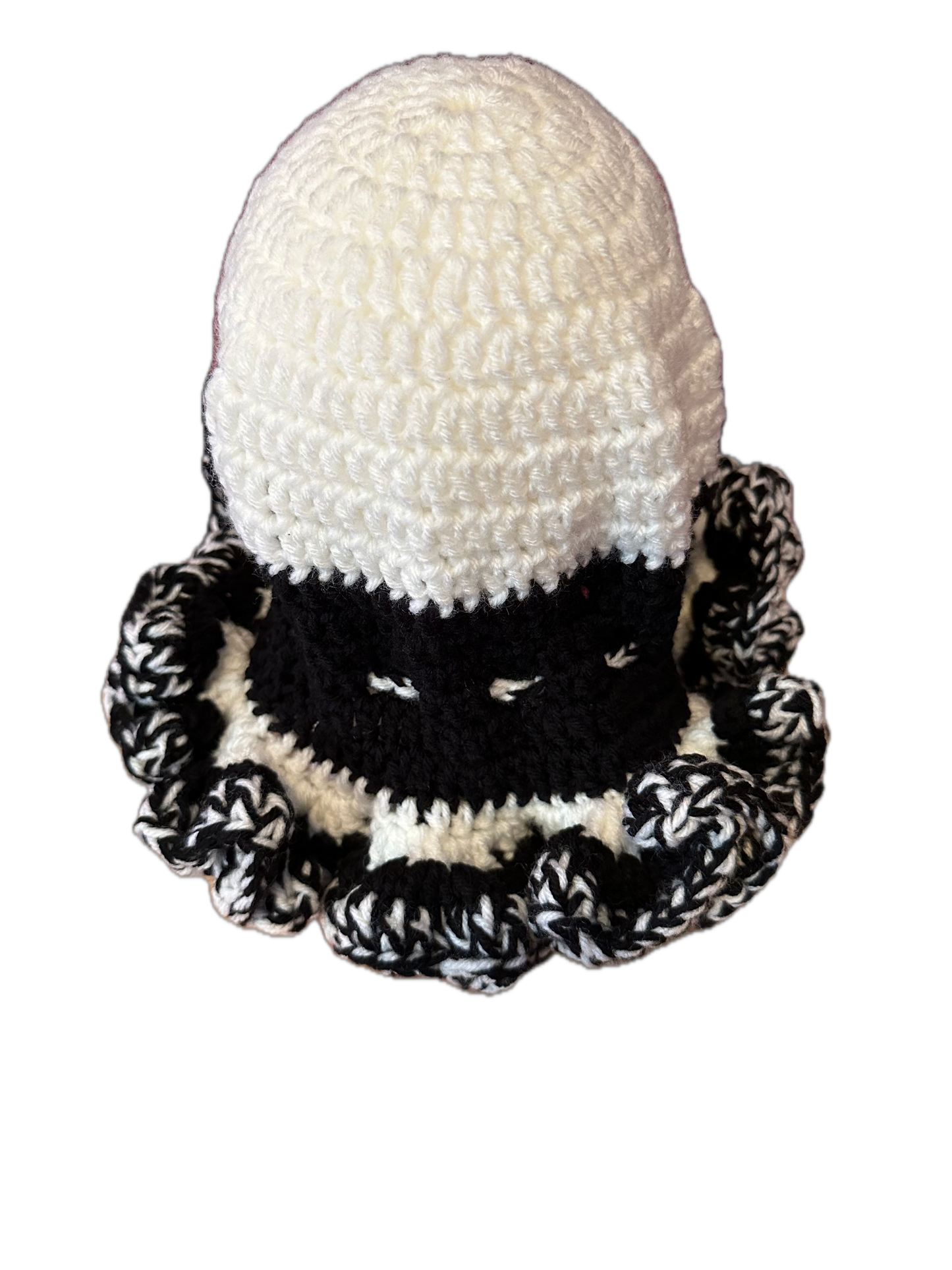 Zebra 2 Crochet Ruffled Hat