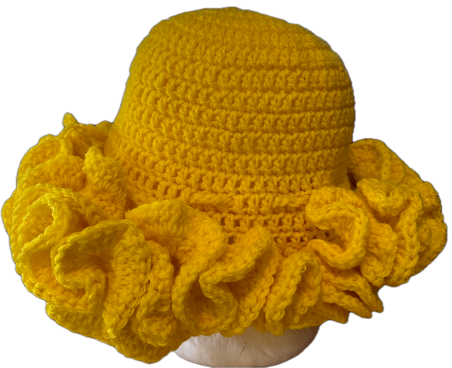 Sunshine Crochet Ruffled Hat
