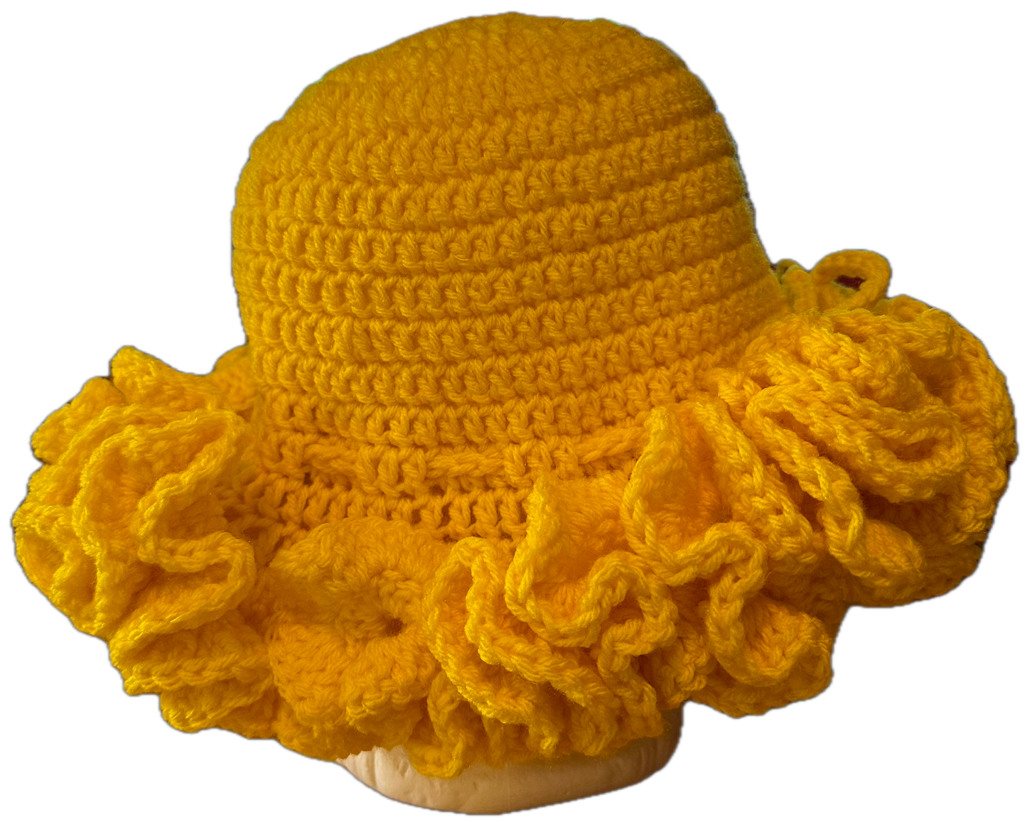 Sunshine Crochet Ruffled Hat