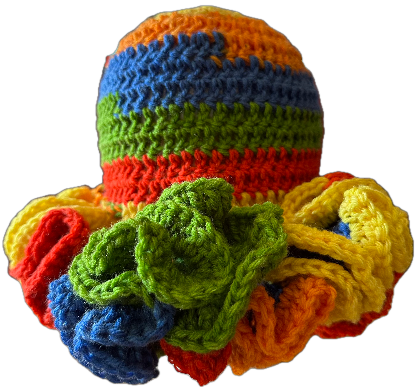 Lipstick Crochet Ruffled Hat