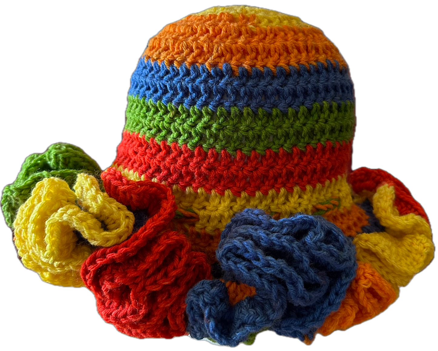 Lipstick Crochet Ruffled Hat