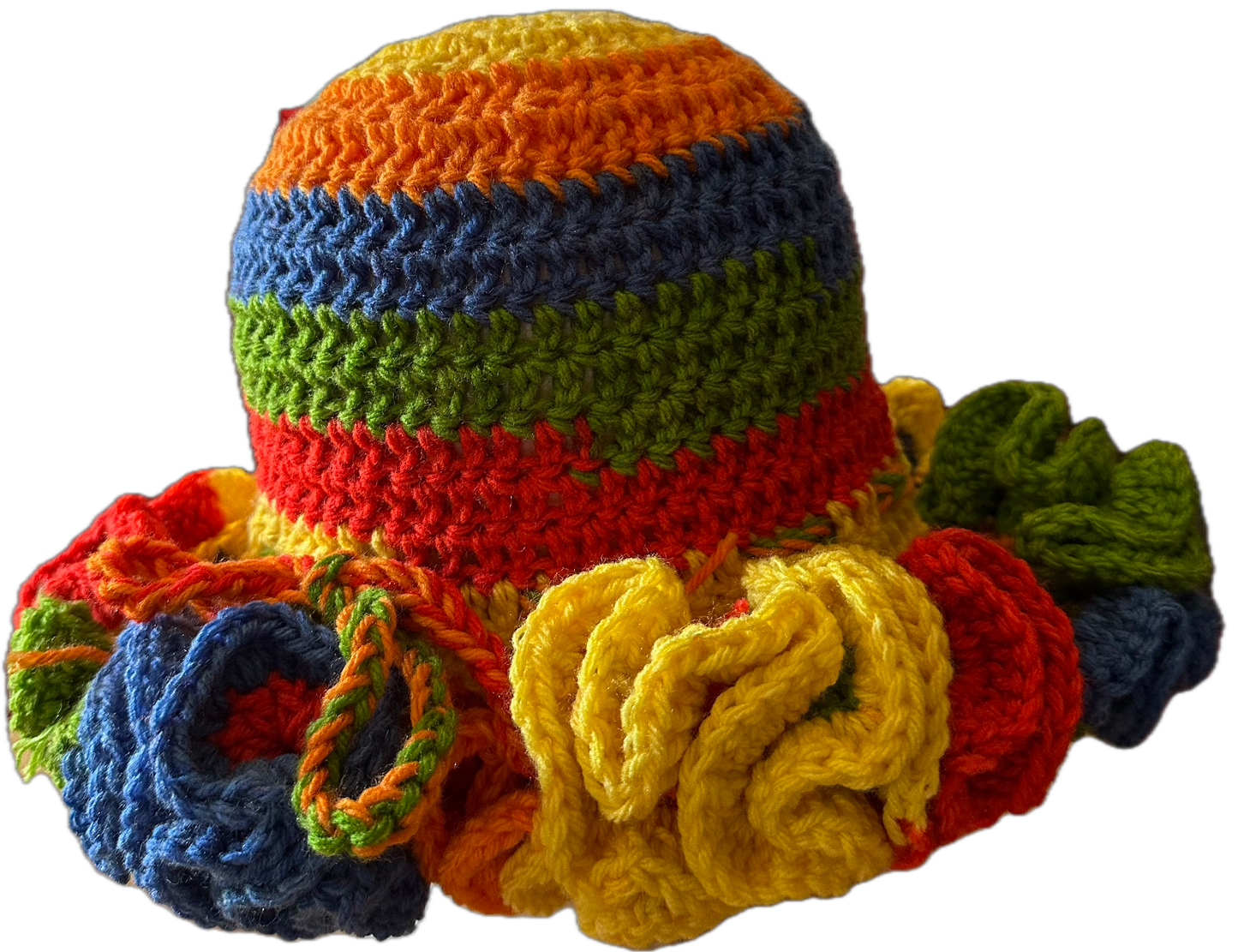 Lipstick Crochet Ruffled Hat