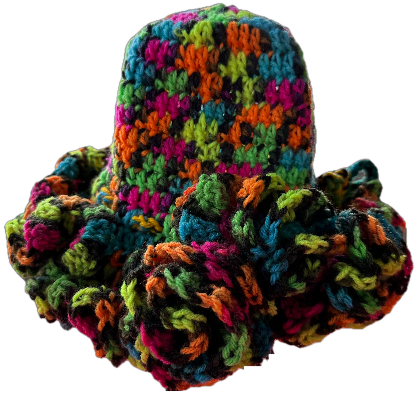 Backlight Crochet Ruffled Hat
