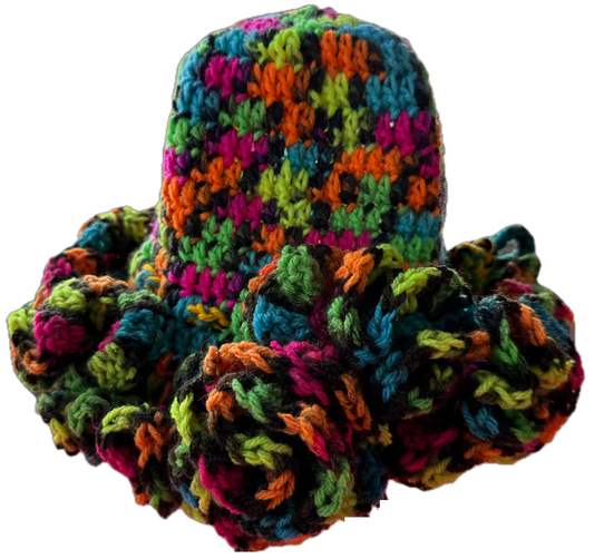 Backlight Crochet Ruffled Hat