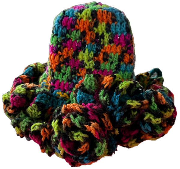 Backlight Crochet Ruffled Hat