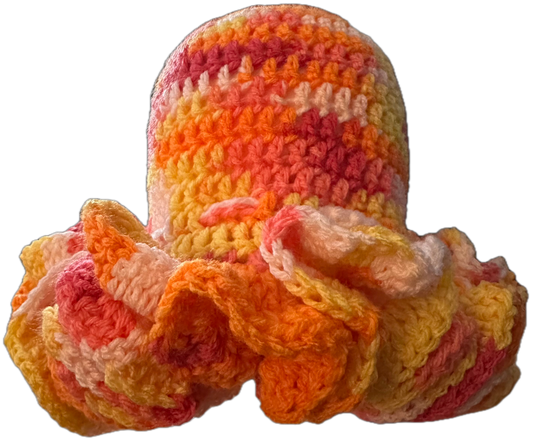 Sherbet Crochet Ruffled Hat