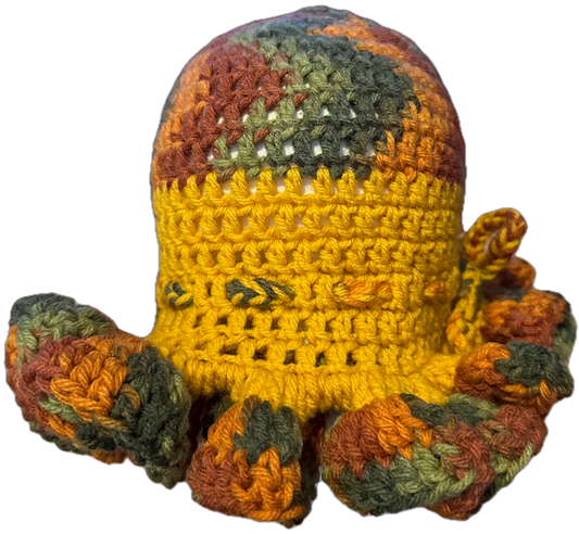 Fall/Gold Crochet Ruffled Hat