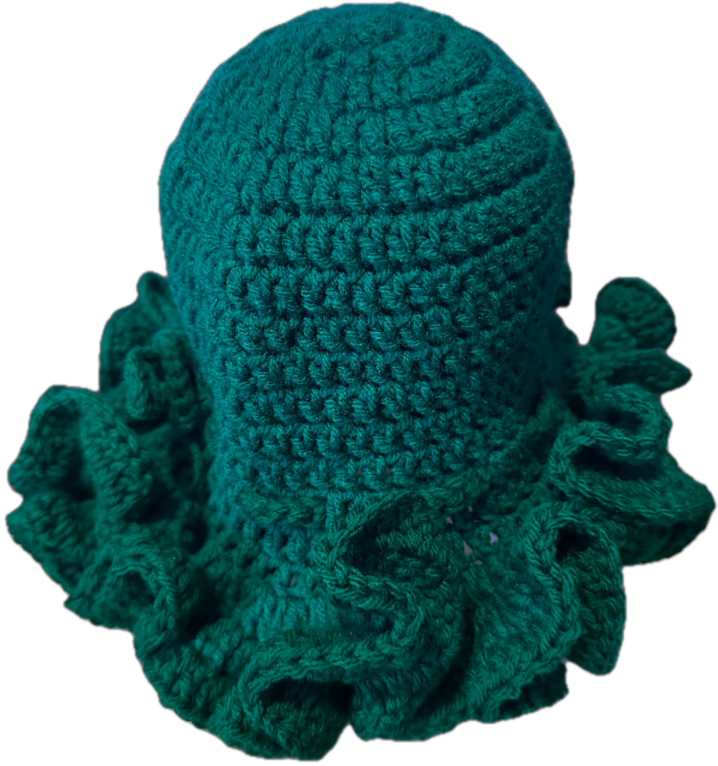 Grassy Crochet Ruffled Hat