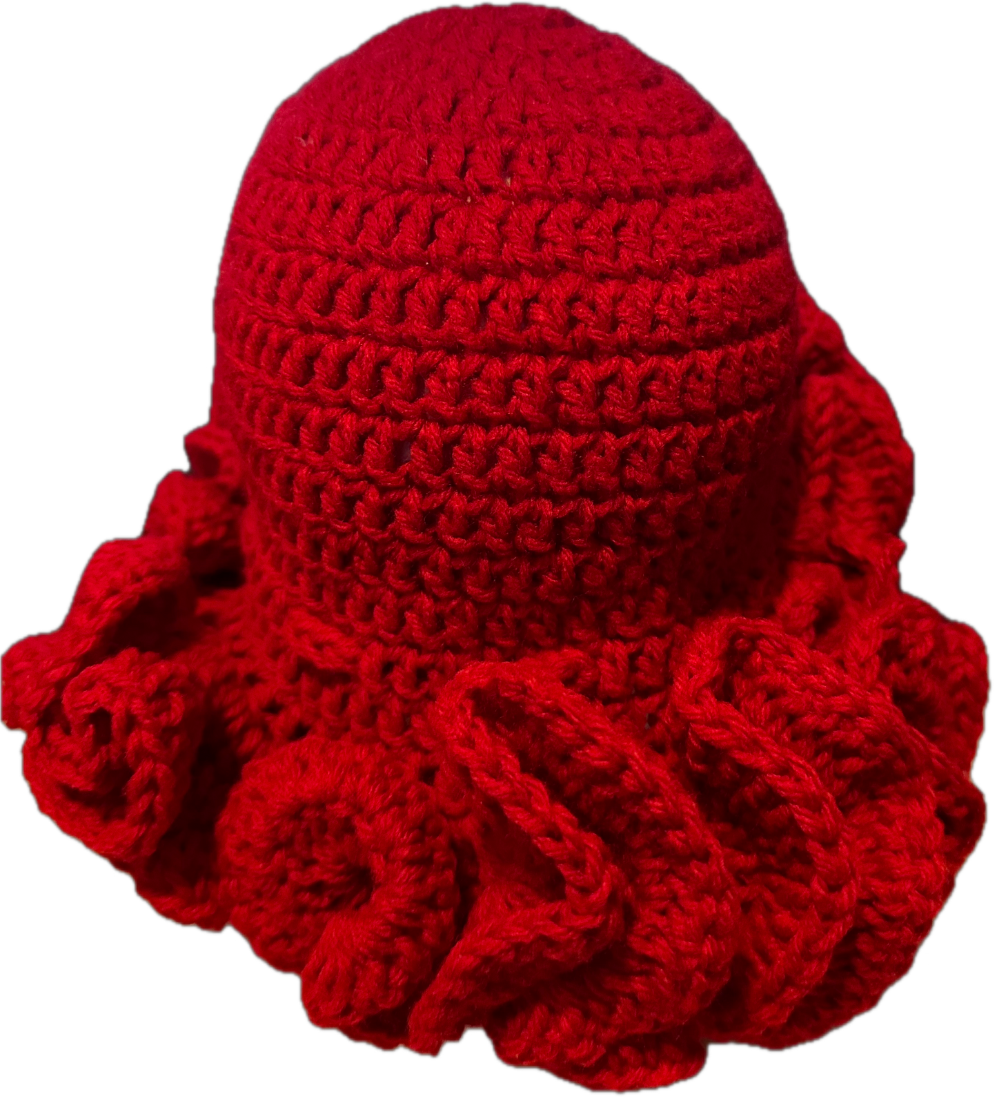 Candy Apple Crochet Ruffled Hat