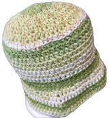 Lime Stripe Crochet Bucket Hat