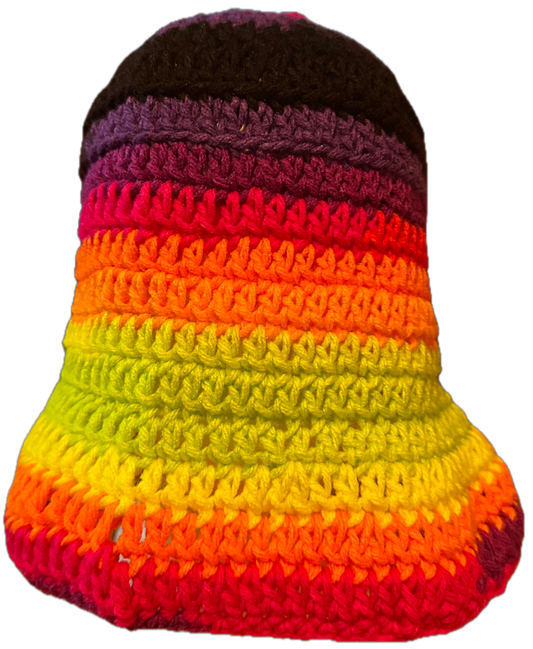 Rainbow Crochet Bucket Hat