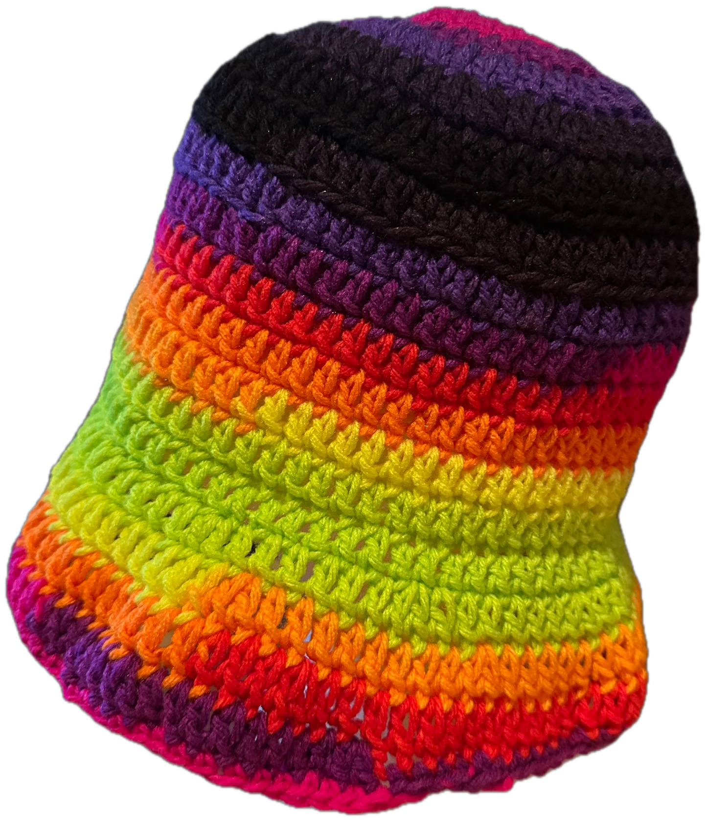 Rainbow Crochet Bucket Hat