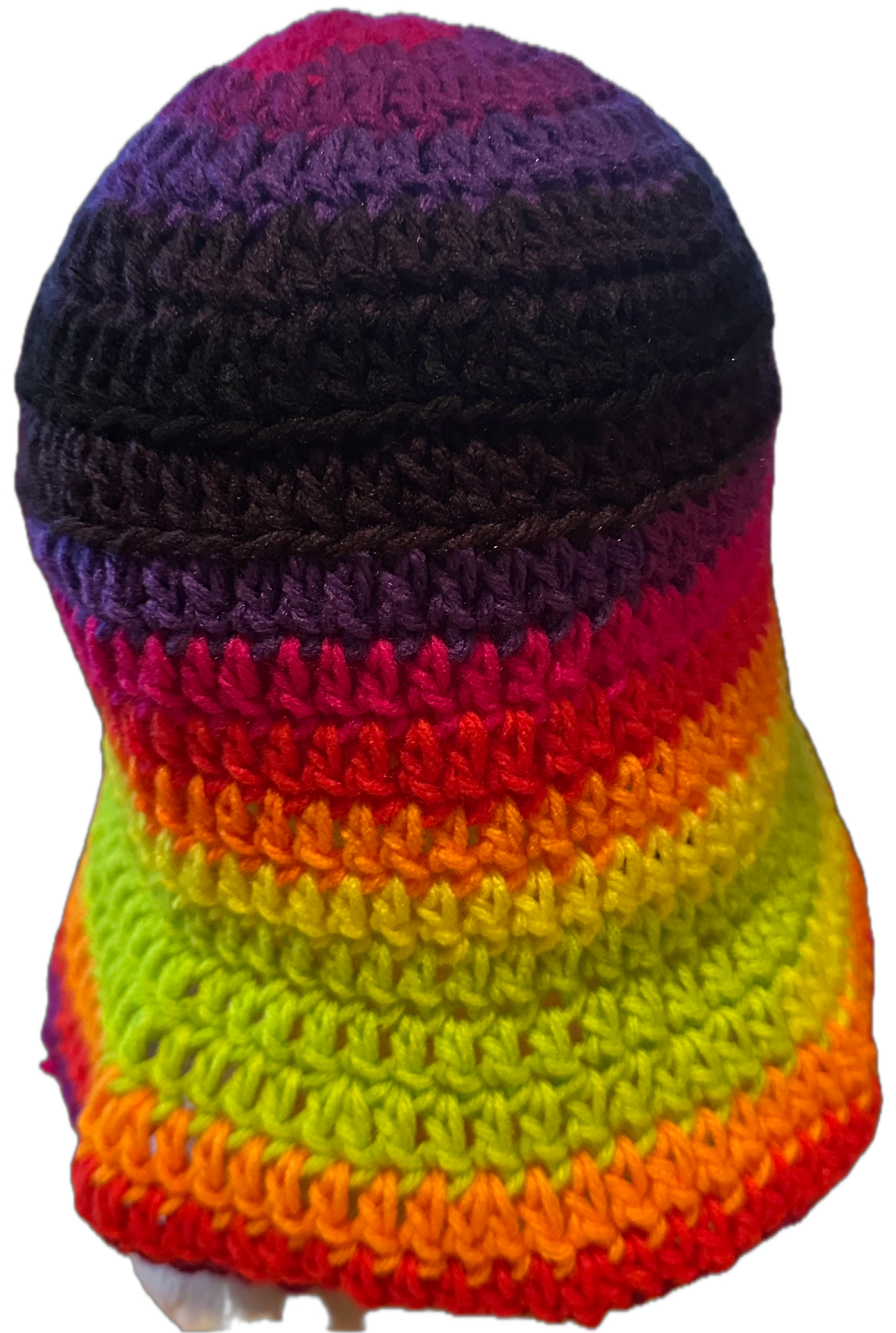 Rainbow Crochet Bucket Hat