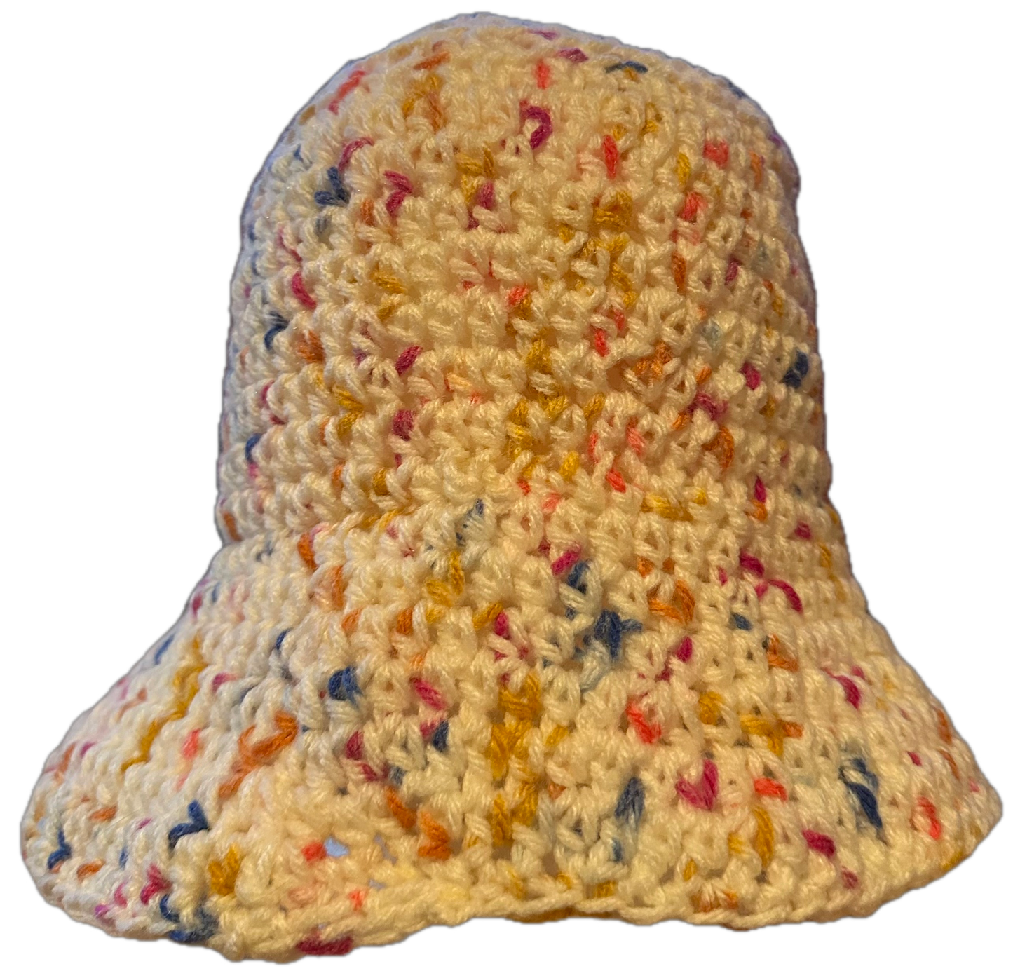 Beige Speckle Crochet Bucket Hat
