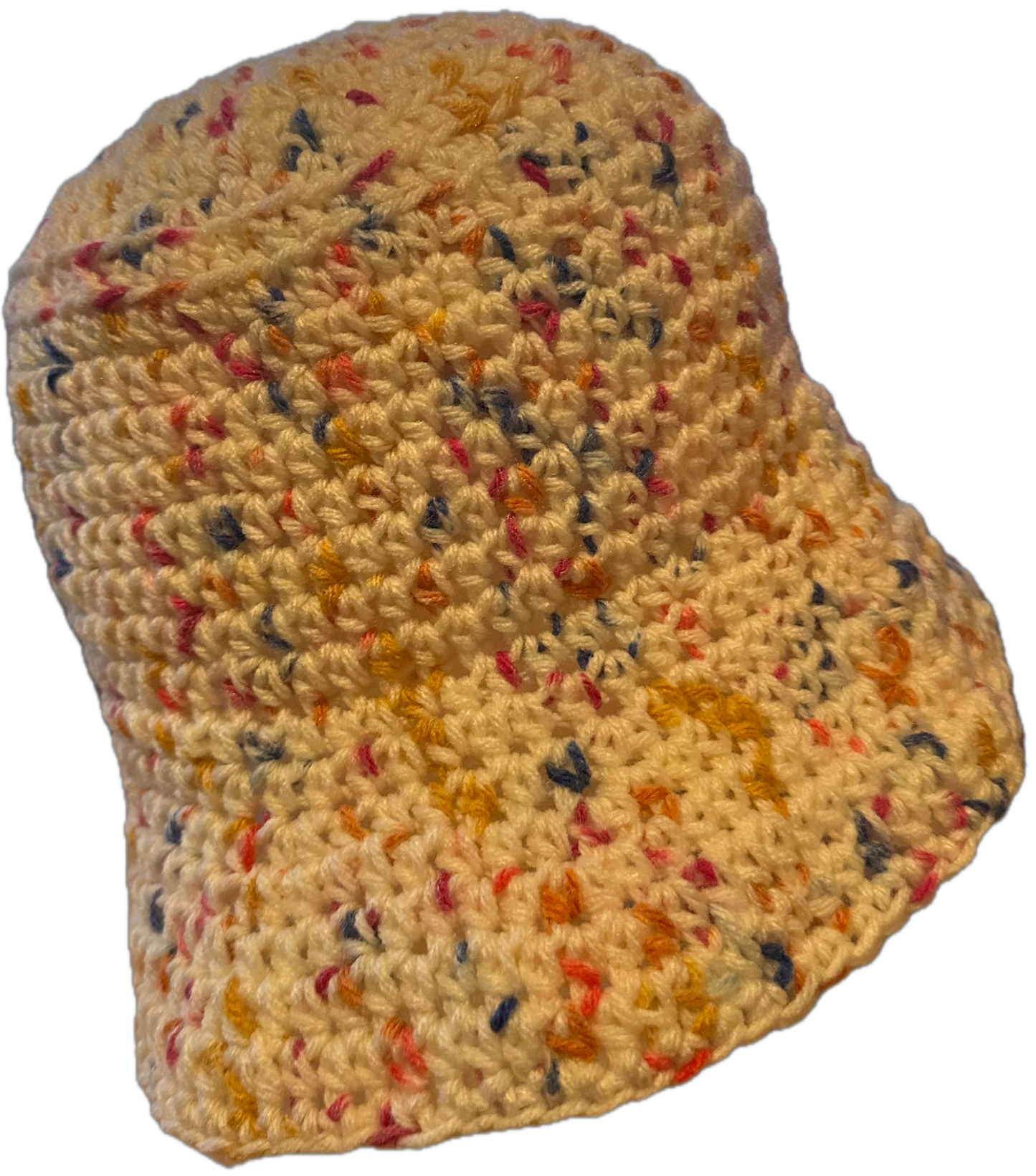 Beige Speckle Crochet Bucket Hat