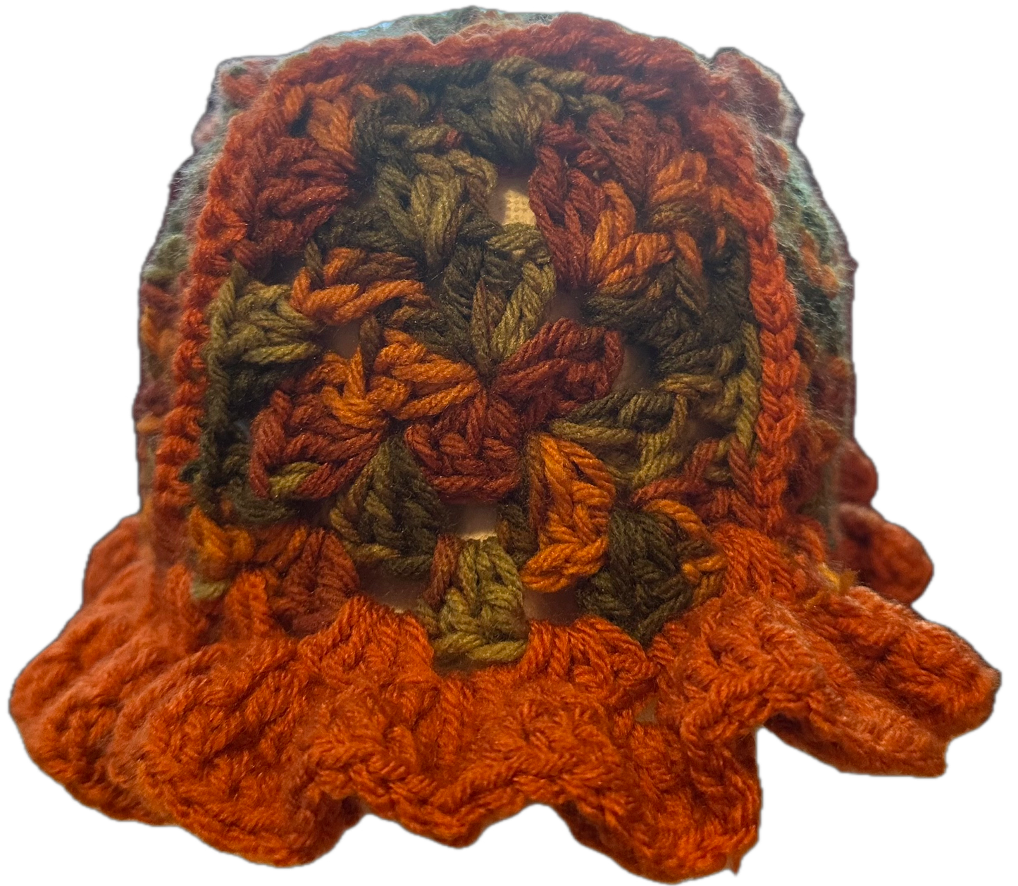 Fall Crochet Granny Square Bucket Hat