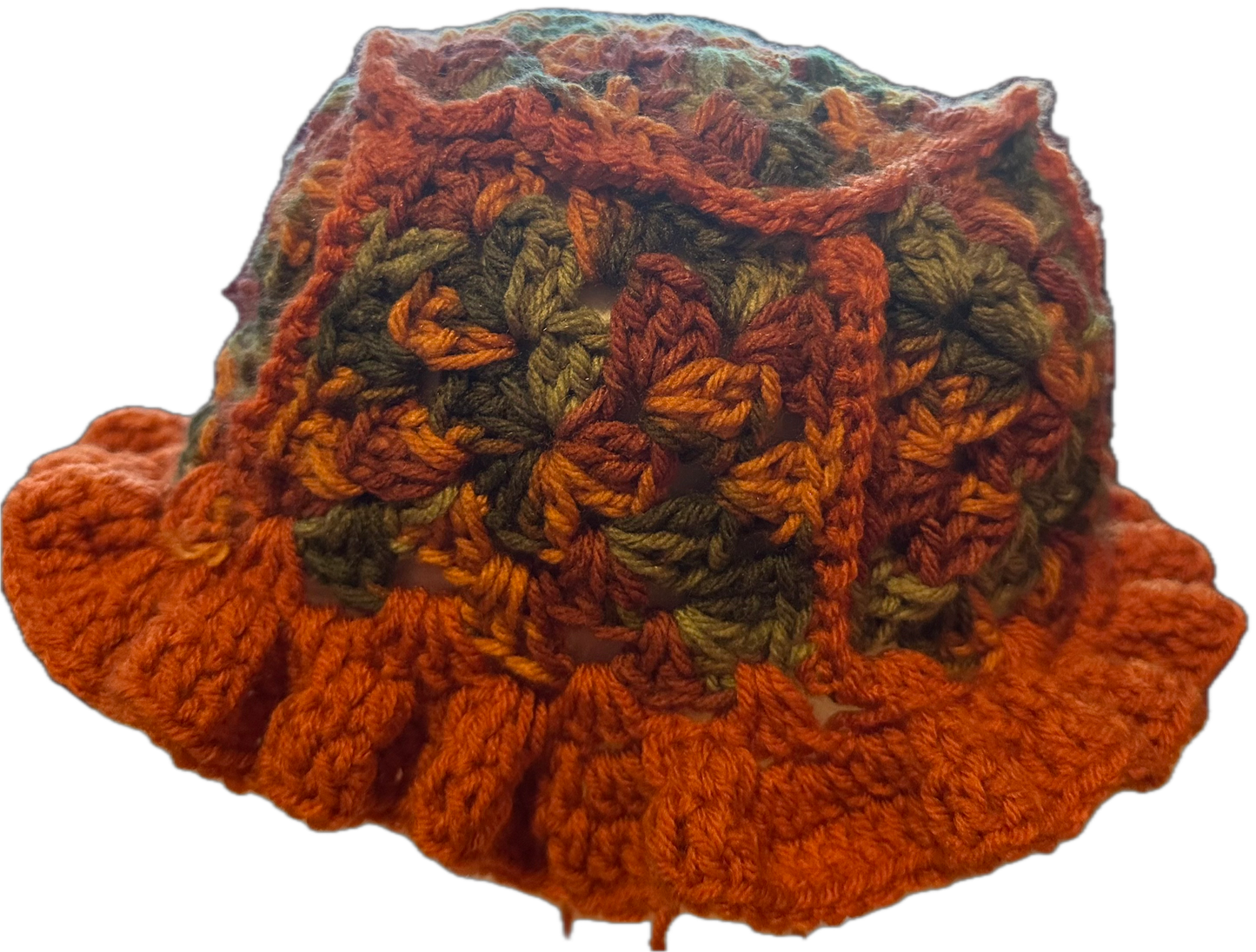 Fall Crochet Granny Square Bucket Hat