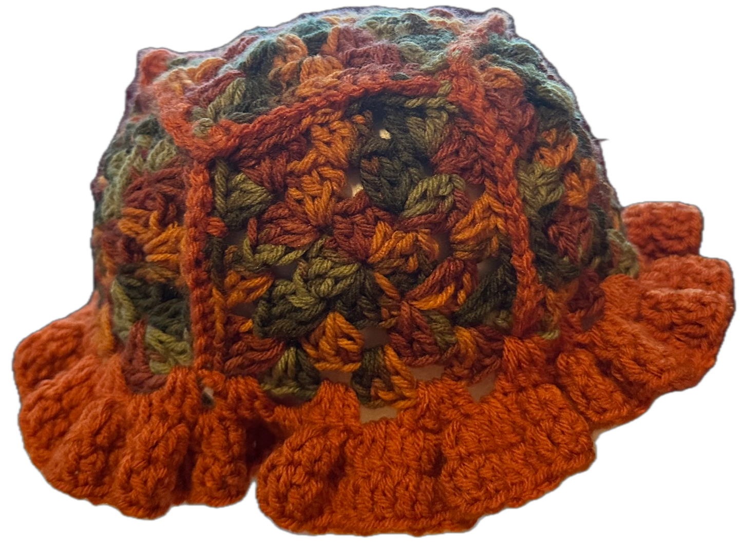 Fall Crochet Granny Square Bucket Hat