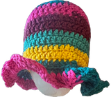 Jeweltone Crochet Ruffled Bucket Hat
