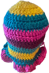 Jeweltone Crochet Ruffled Bucket Hat