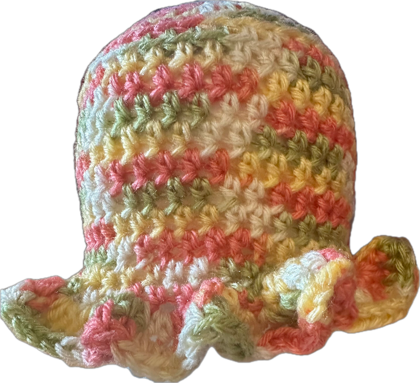 Jigsaw Crochet Ruffled Bucket Hat