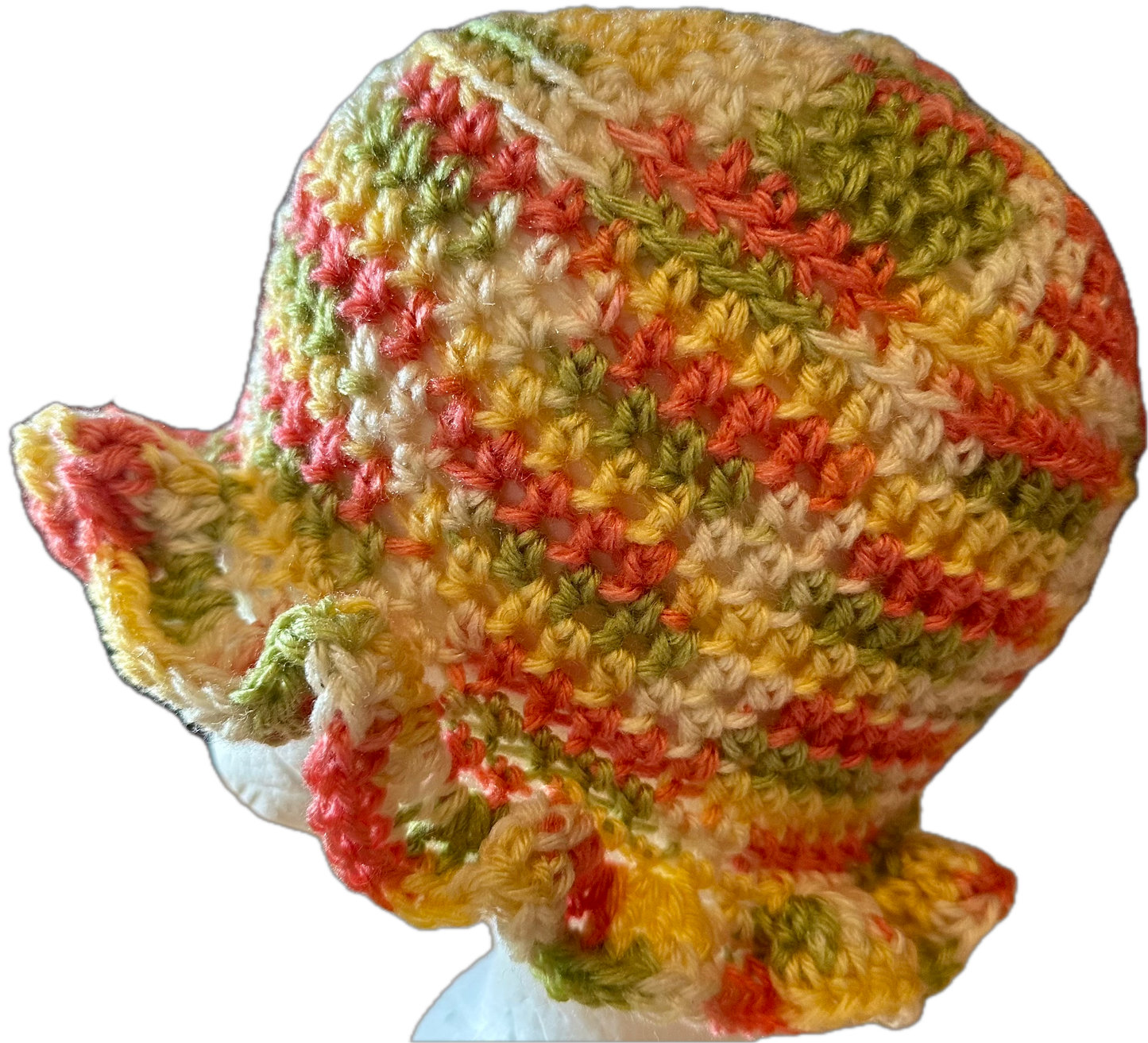 Jigsaw Crochet Ruffled Bucket Hat