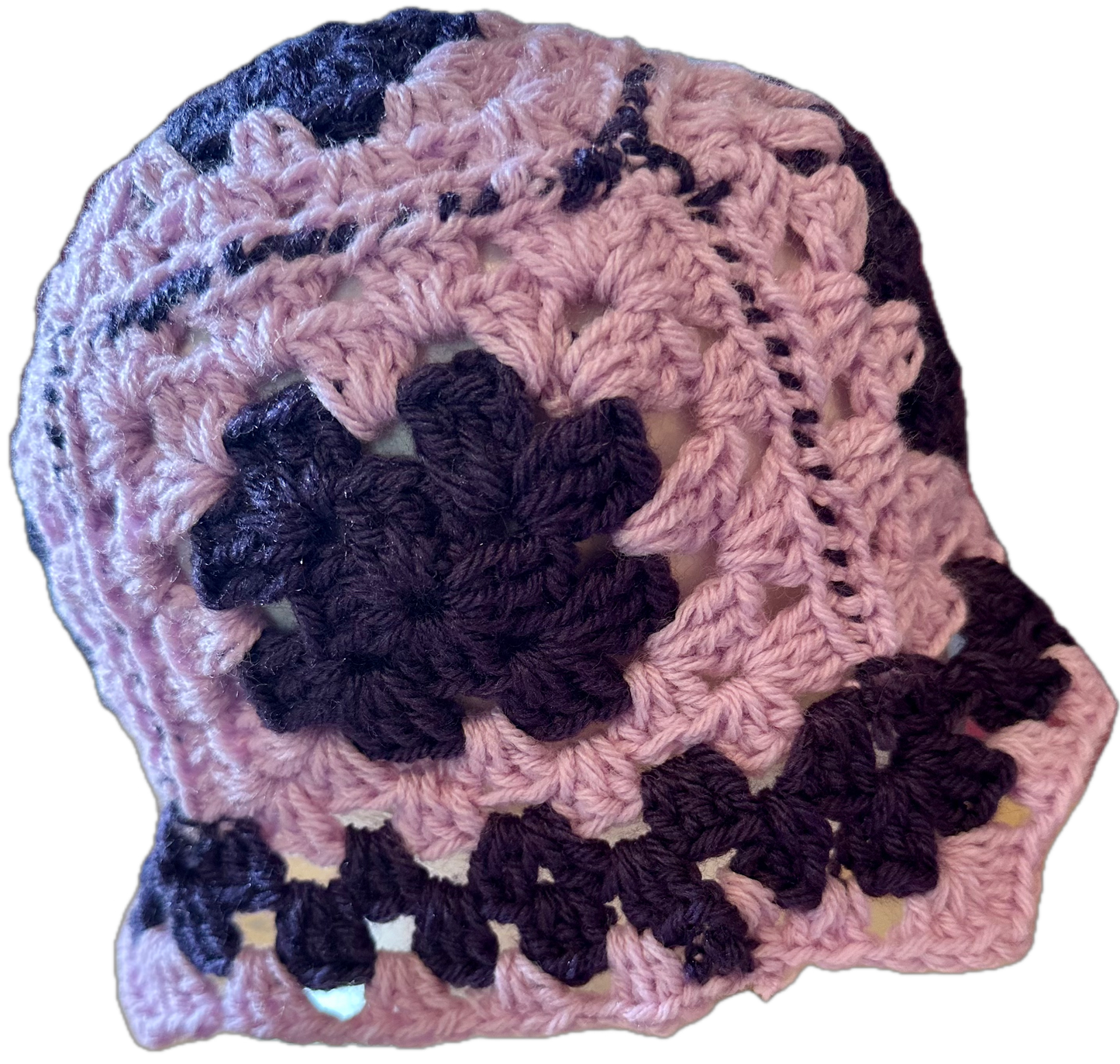 Lavender/Purple Crochet Granny Square Bucket Hat