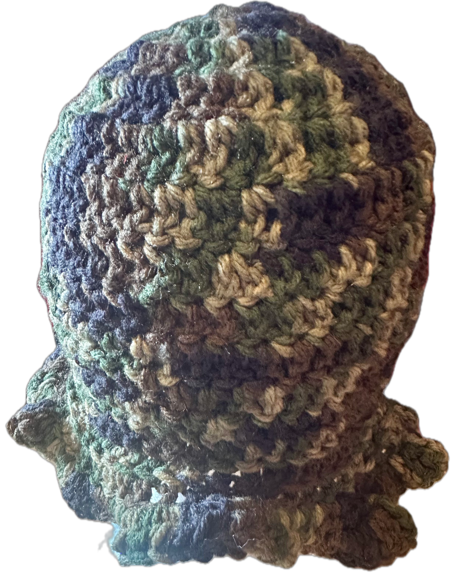 Camo Crochet Ruffled Bucket Hat