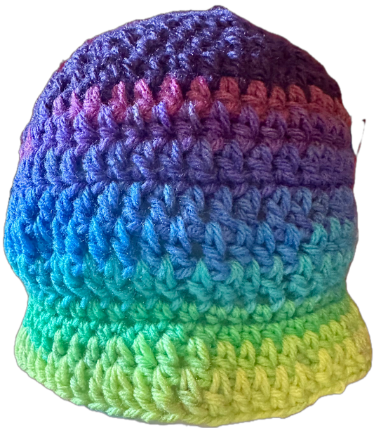 Purple Multi Crochet Bucket Hat