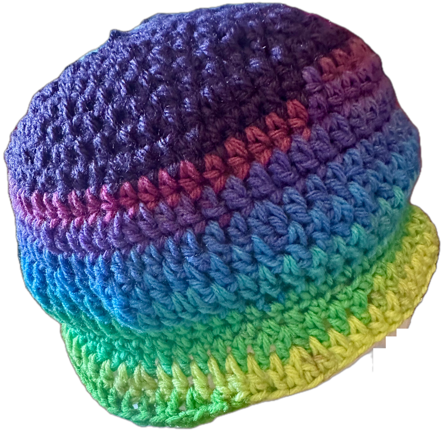 Purple Multi Crochet Bucket Hat