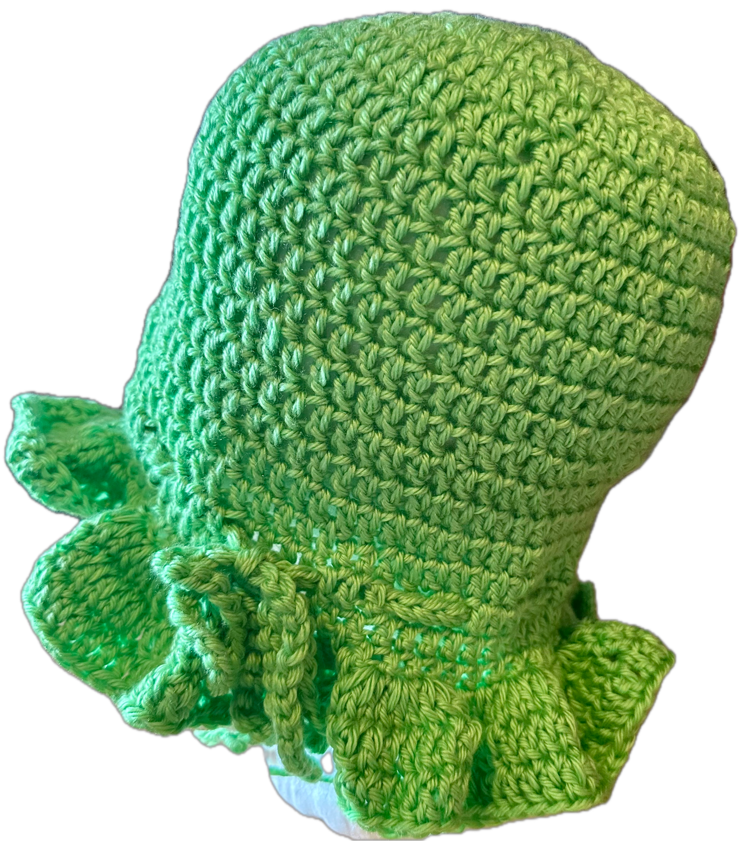 Lime Green w/ Purse Crochet Ruffled Bucket Hat