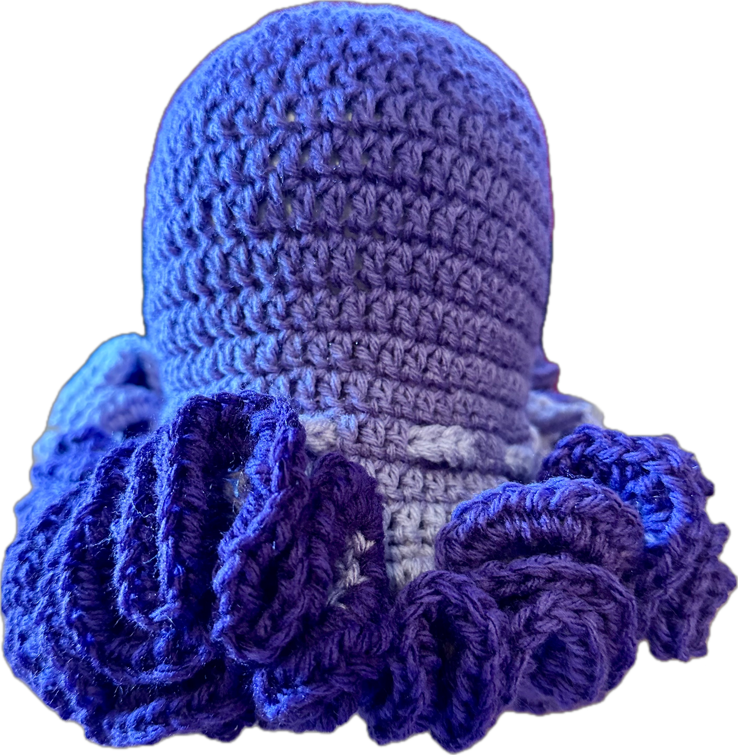 Grape Crochet Ruffled Hat