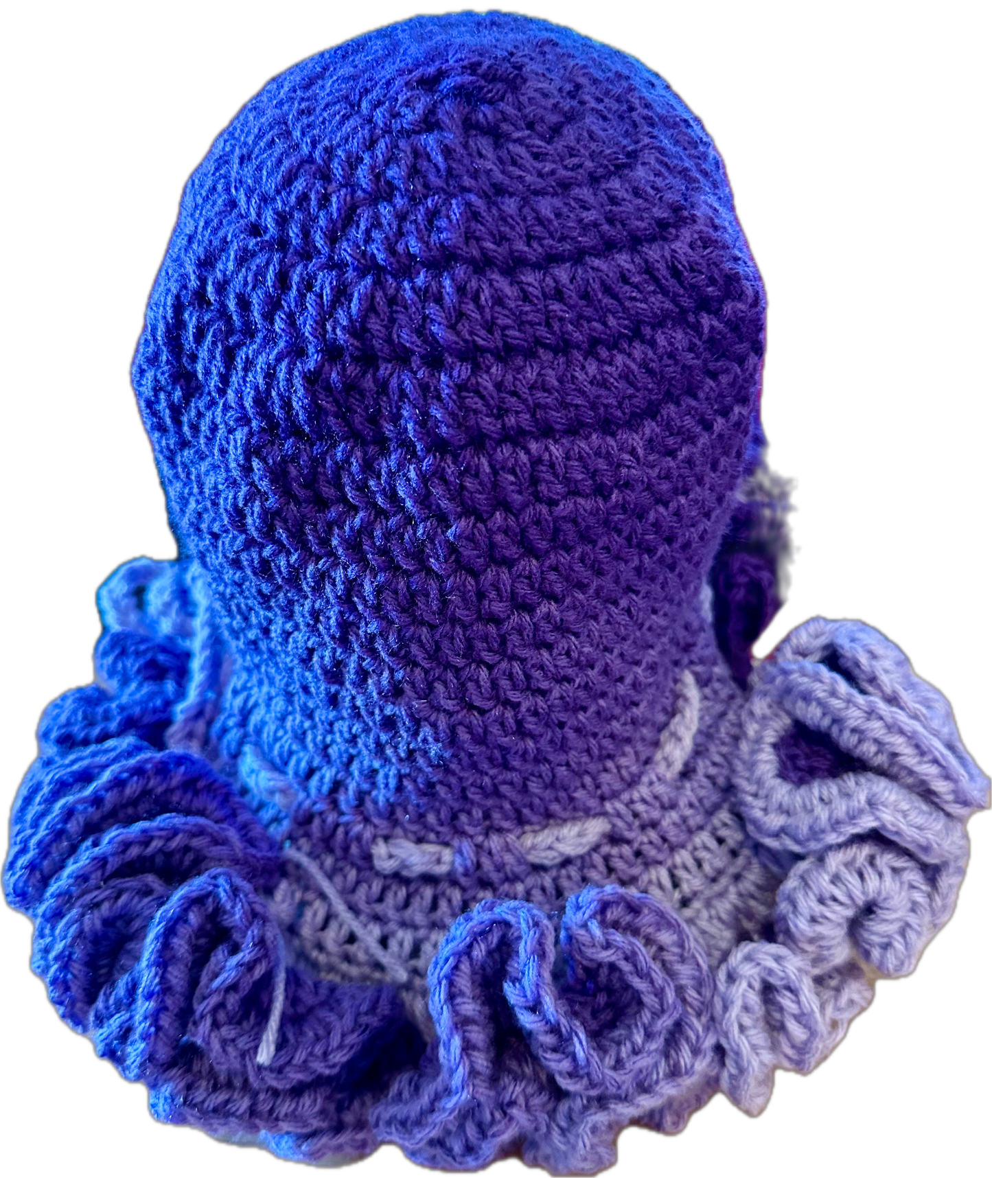 Grape Crochet Ruffled Hat