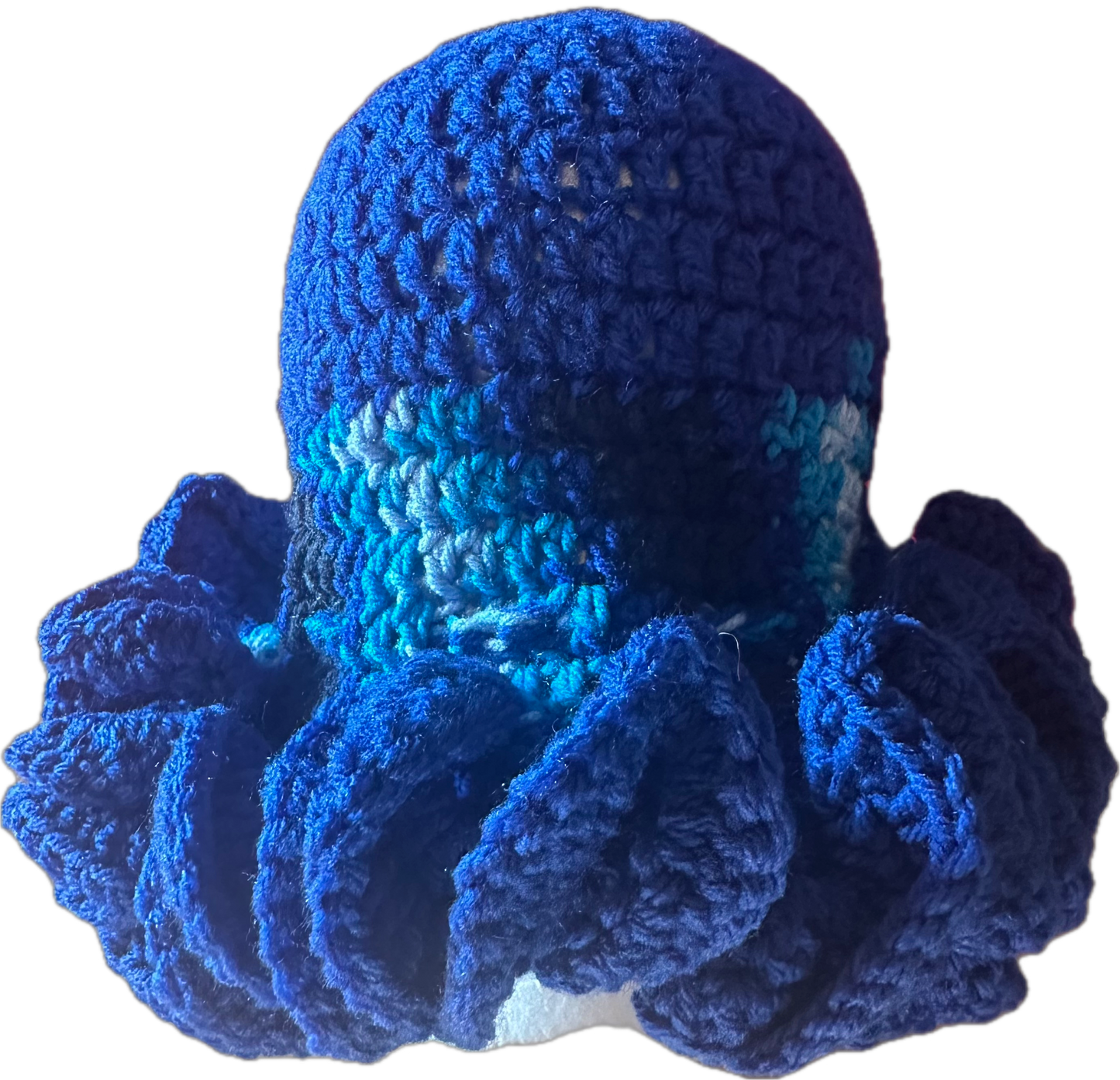 Sport Blue Crochet Ruffled Hat