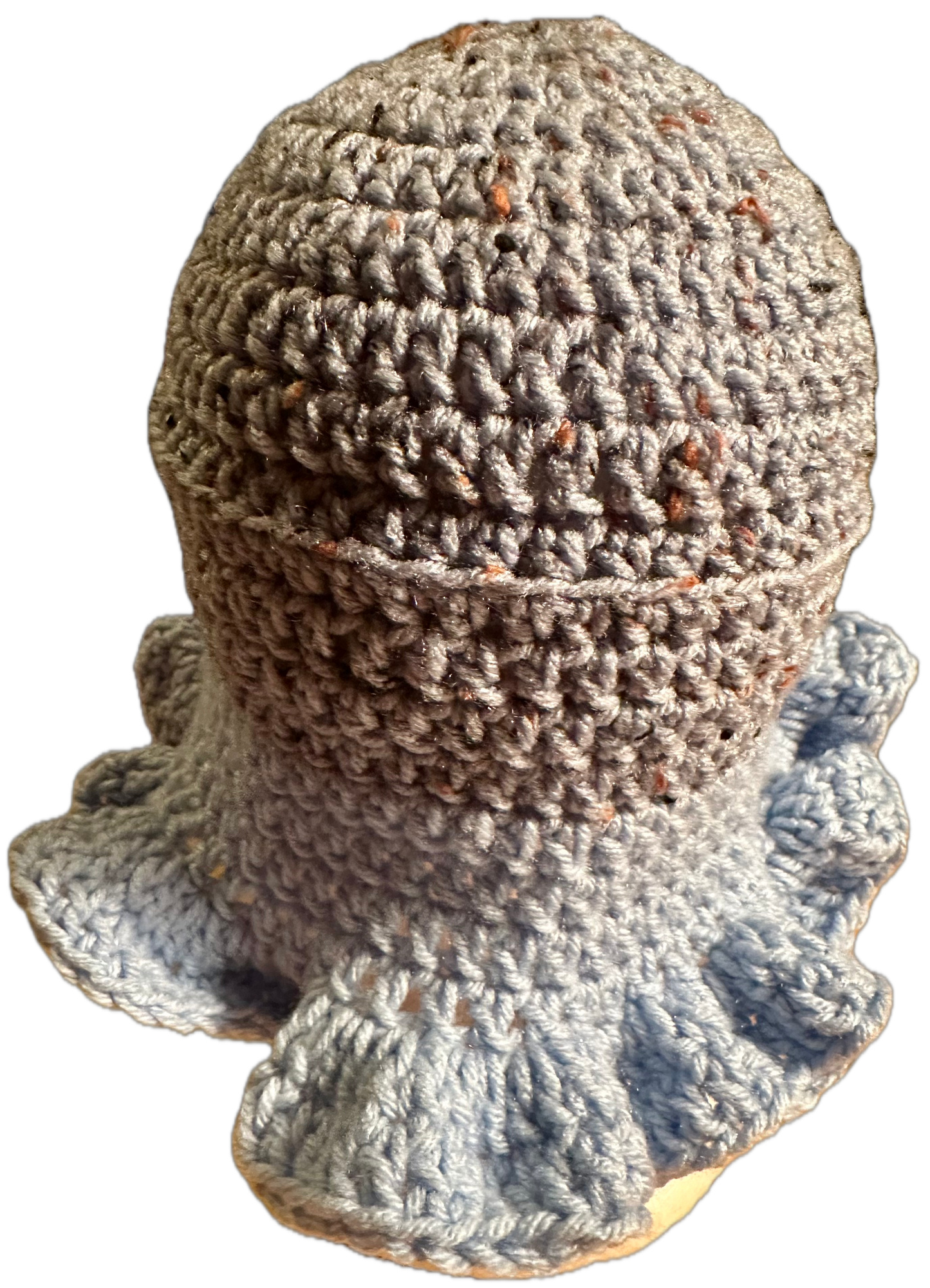Bluish Grey Crochet Ruffled Bucket Hat