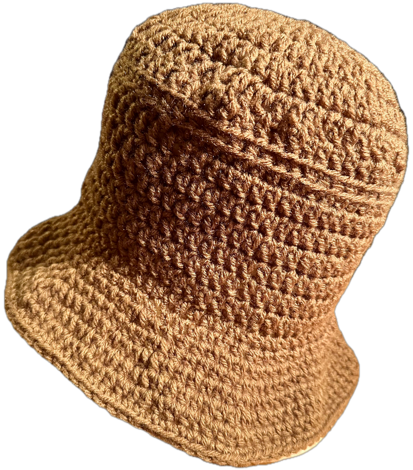 Tan Crochet Bucket Hat