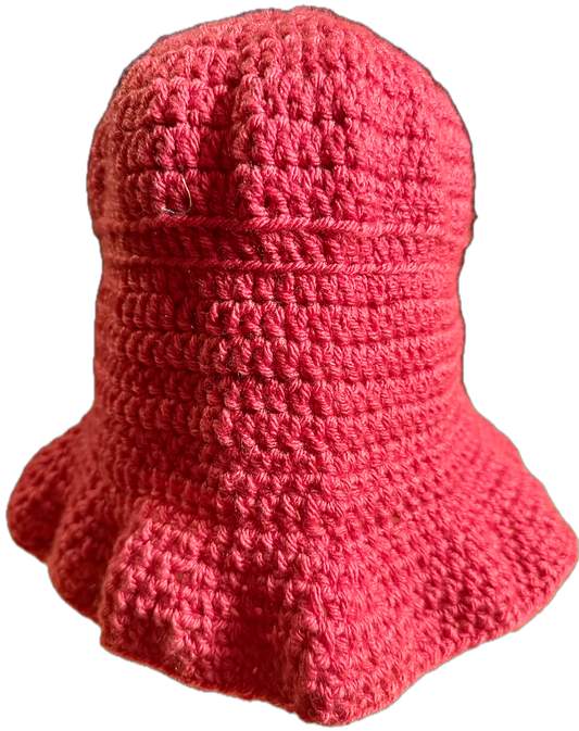 Bright Pink Crochet Bucket Hat