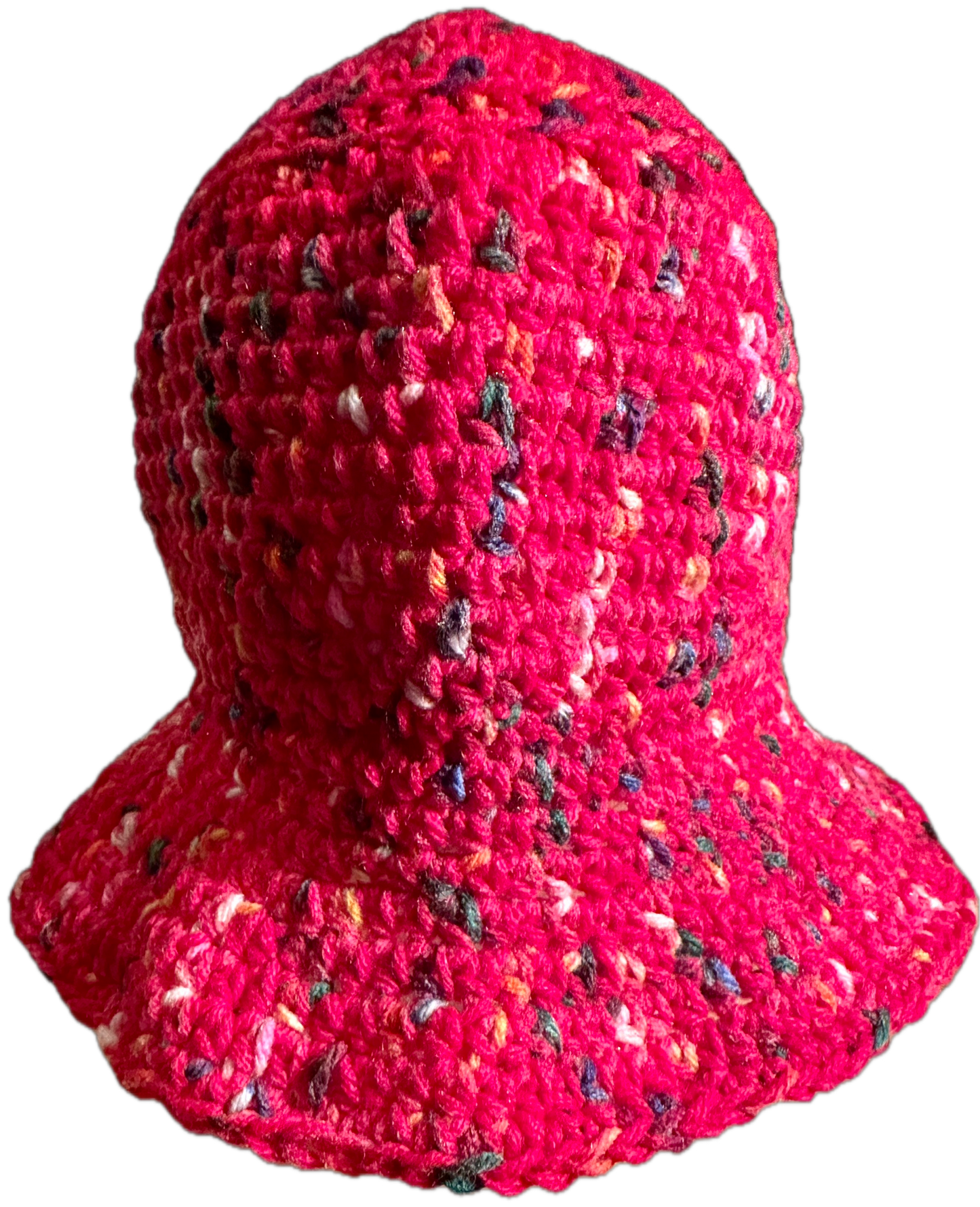 Red Speckle Crochet Bucket Hat