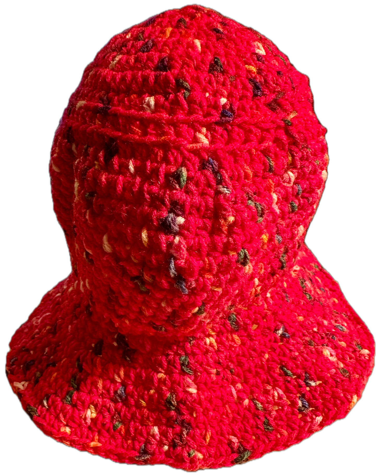 Red Speckle Crochet Bucket Hat