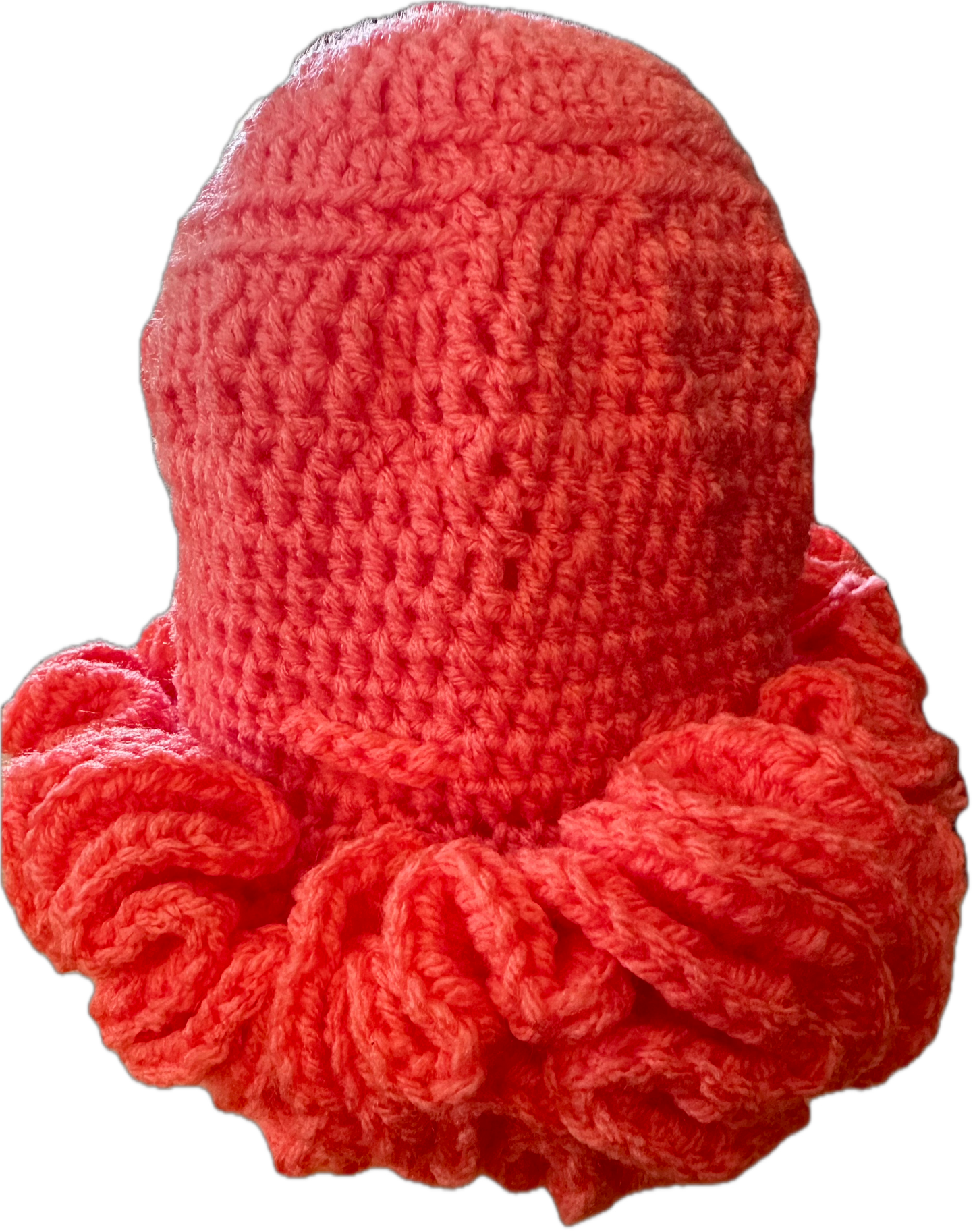 Watermelon Crochet Ruffled Hat