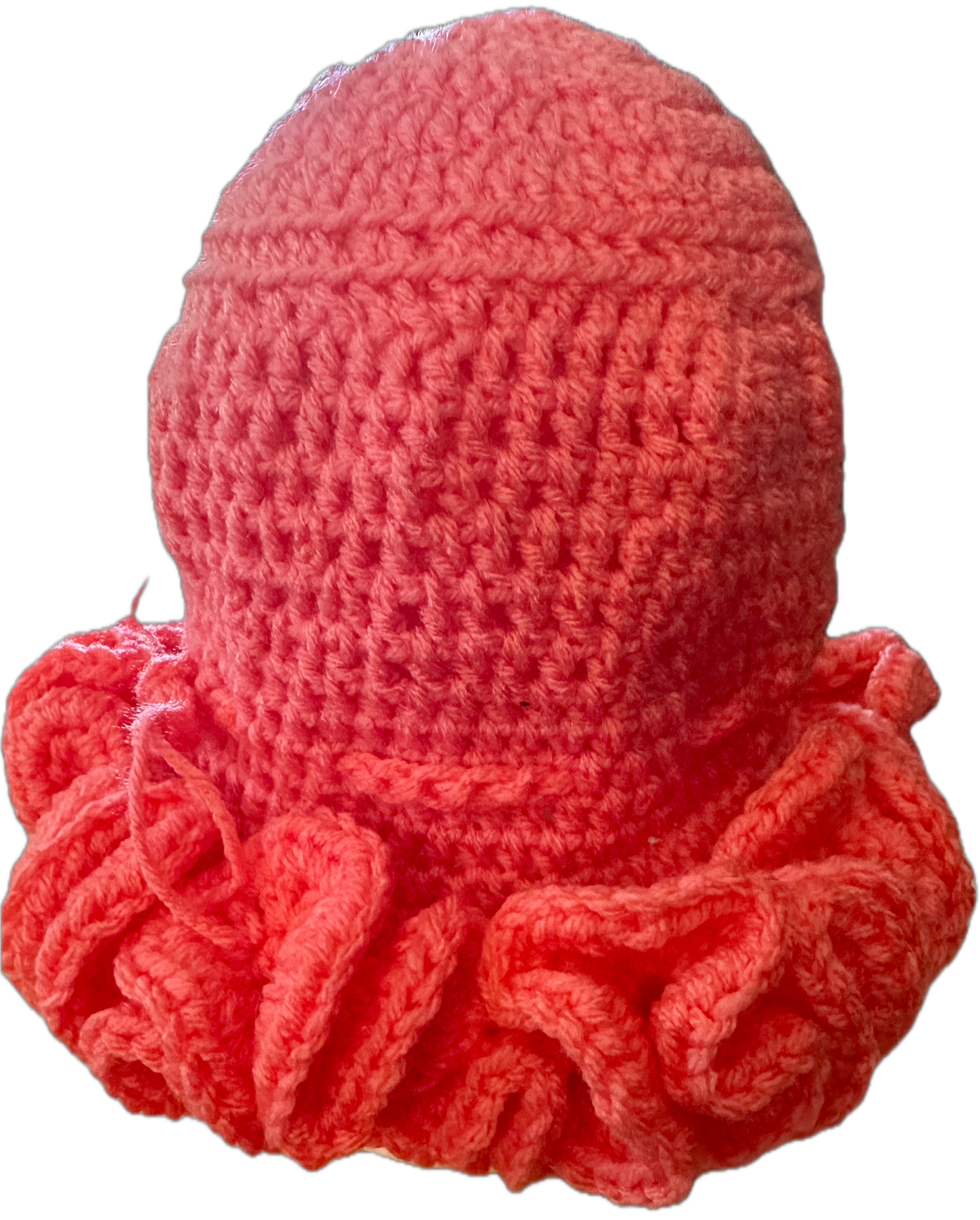 Watermelon Crochet Ruffled Hat